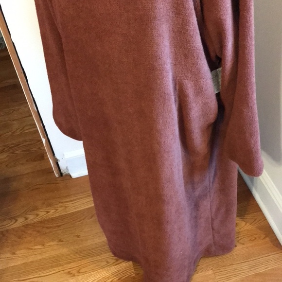 NWT Free People Beach Blanca Fleece Long Sleeve Maxi Dress Cowl Neck Med Brown - Picture 6 of 16